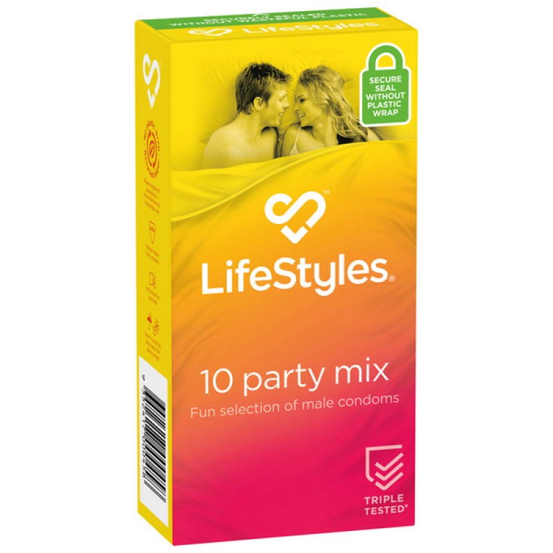 Ansell Lifestyles Party Mix Condoms 10 Pack